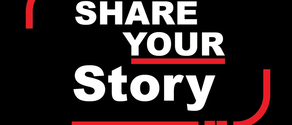 PROMO HIRES Community Share Your Story Concept - Chris Sorensen Concept artwork with the words "Share Your Story"