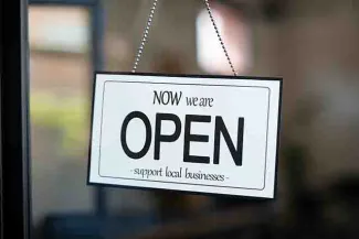 PROMO 64J1 Business - Open Sign Local Small Support - iStock - Ridofranz PROMO Business - Open Sign Local Small Support - iStock - Ridofranz